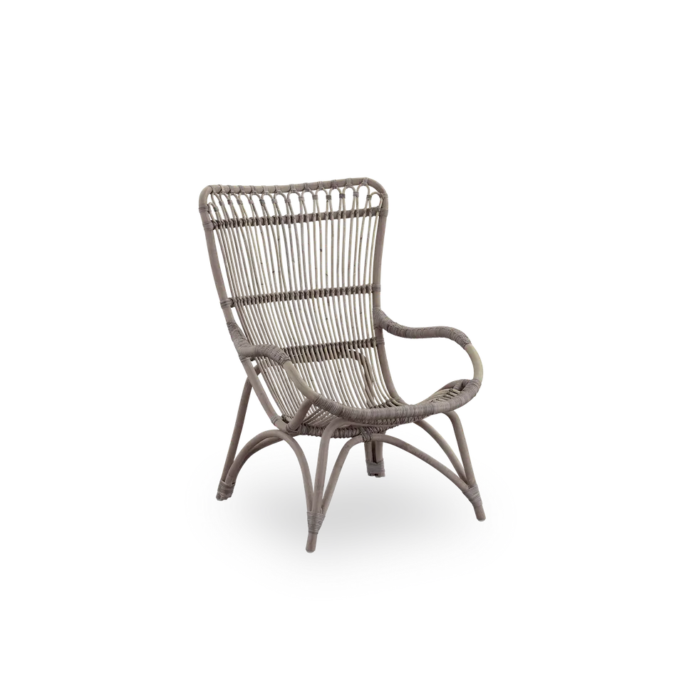 Monet Lounge Chair van Sika-Design in Taupe, Rattan, Geen, Geen – productfoto 2 van 2