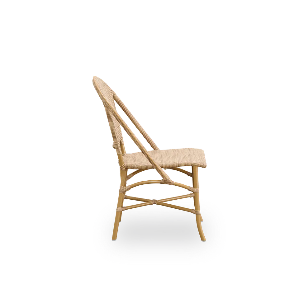 Sofie Exterior Dining Chair van Sika-Design in Almond aluminium frame, Starweave – Ivory & Navy blue & Cappuccino ArtFibre, Geen – productfoto 1 van 2