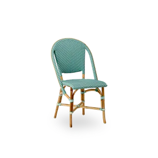 Sofie Dining Chair von Sika-Design in Salvie green w/ white dot ArtFibre, Skin on – Rattan frame, Ohne – Produktfoto 2 von 2