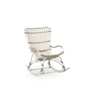 Monet Exterior Rocking Chair van Sika-Design in Dove White, Aluminium & ArtFibre, Geen, Geen – productfoto 1 van 2