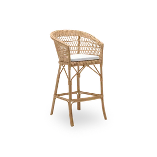 Emma Exterior Barstool van Sika-Design in Natural, ArtFibre & Aluminium, Tempotest, White (B450) – productfoto 2 van 2