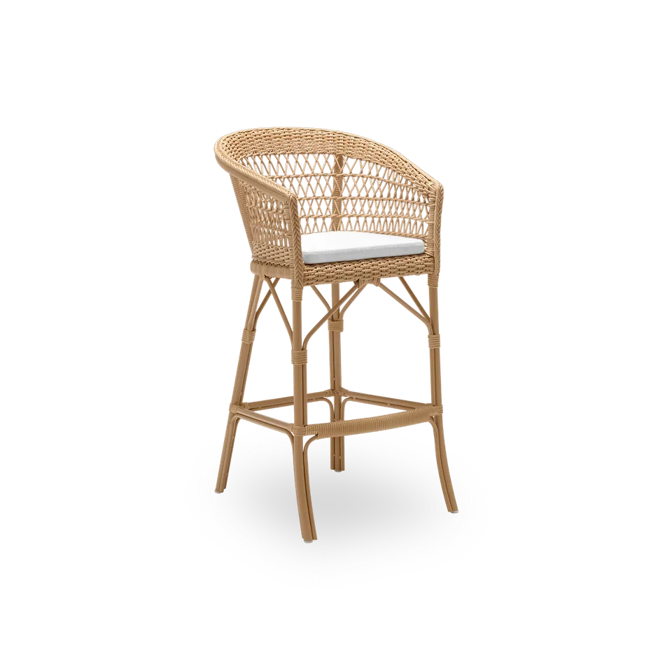 Emma Exterior Barstool van Sika-Design in Natural, ArtFibre & Aluminium, Tempotest, White (B450) – productfoto 2 van 2