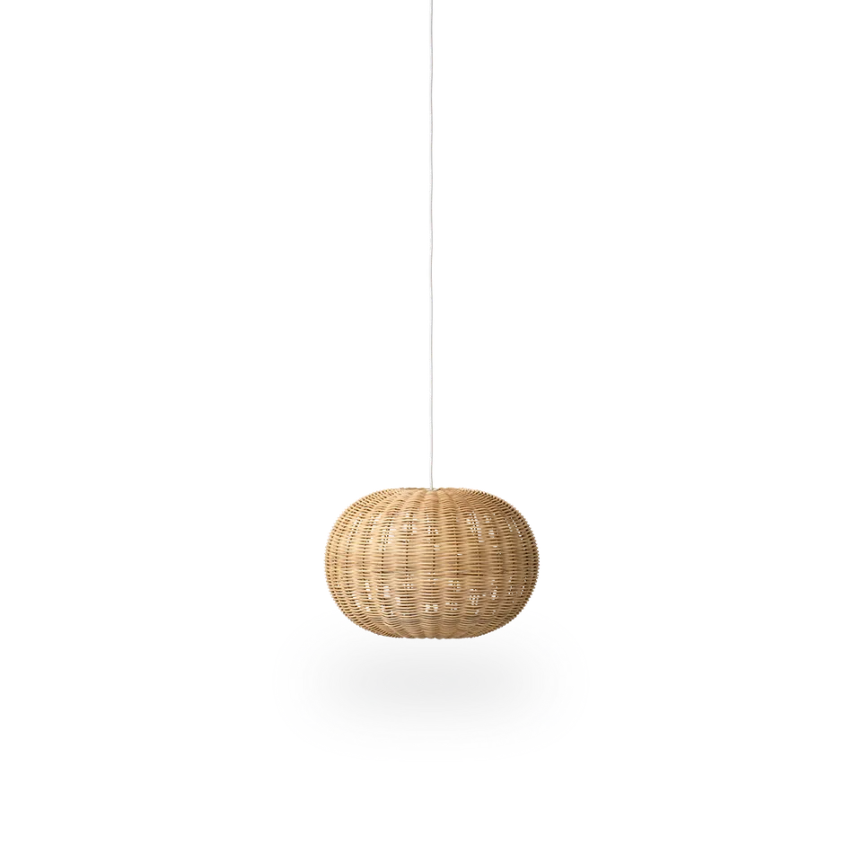 Tangelo Lampshade Ø37 cm | Small van Sika-Design in Natural core weave, Iron frame – productfoto