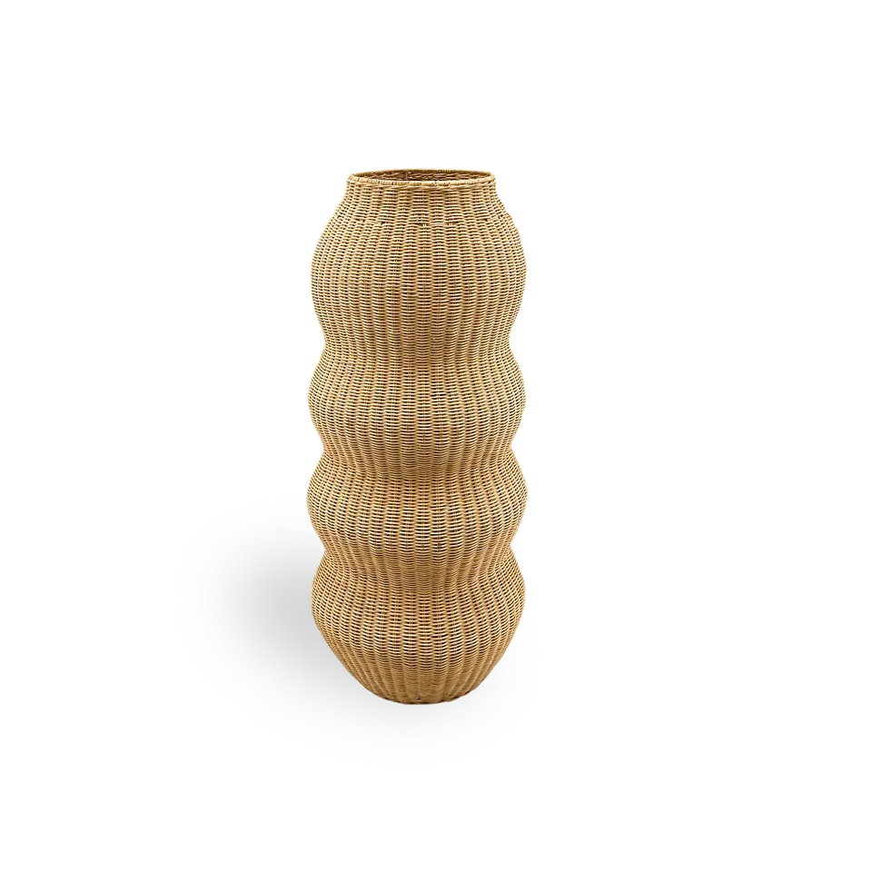 Unda Basket H102 cm by Sika-Design in Natural core weave, Iron frame – product photo