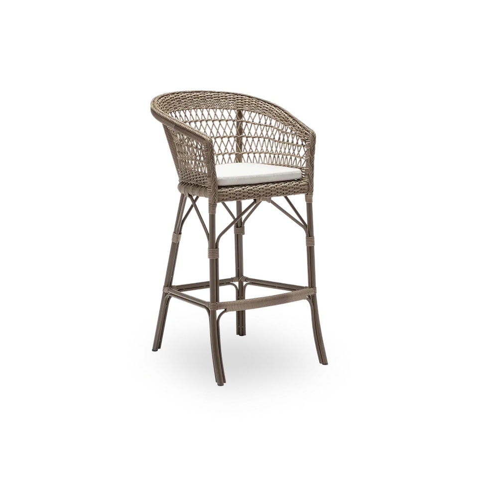 Emma Exterior Barstool van Sika-Design in Antique Grey, ArtFibre & Aluminium, Tempotest, White (B450) – productfoto 2 van 2