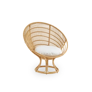 Luna Exterior Lounge Chair by Sika-Design in Natural, Aluminium & ArtFibre, Tempotest, White (B450) – product photo 2 of 2