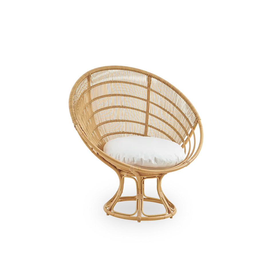 Luna Exterior Lounge Chair by Sika-Design in Natural, Aluminium & ArtFibre, Tempotest, White (B450) – product photo 2 of 2