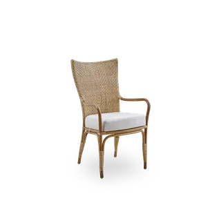 Melody Dining Armchair by Sika-Design in Antique, Rattan, Tempotest, White (B450) – product photo 2 of 2