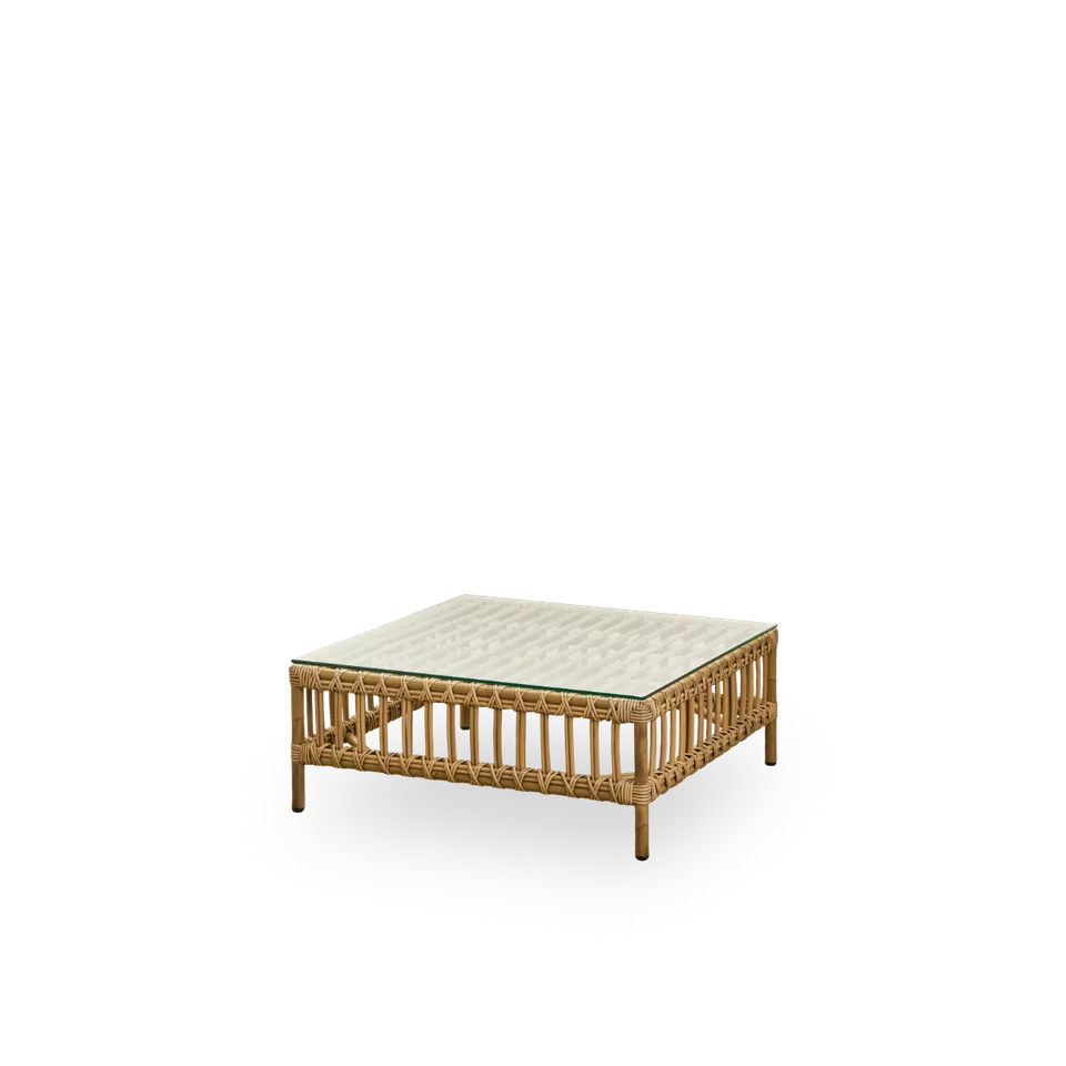 Maggie Sofa | Pouf Module w. Glass by Sika-Design in Antique, Aluminium & ArtFibre, Safety Glass – product photo 2 of 2