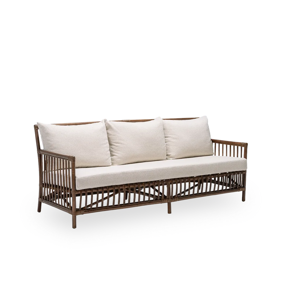 Caroline Sofa von Sika-Design in Brown, Rattan, Youtoo, Sand (A631), Youtoo, Sand (A631) – Produktfoto 2 von 2