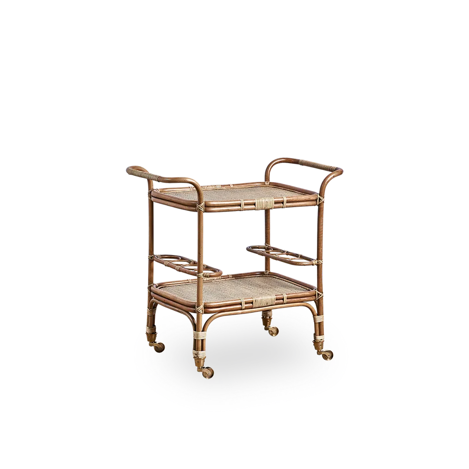 Carlo Bar Trolley by Sika-Design in Antique, Rattan – product photo