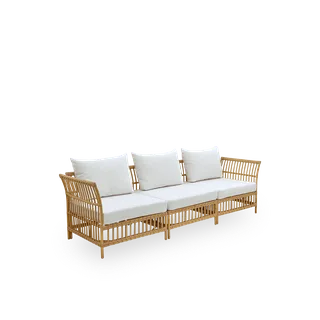 Maggie Exterior Sofa | Comb 3 by Sika-Design in Natural, Aluminium & ArtFibre, Tempotest, White (B450) – product photo 2 of 2