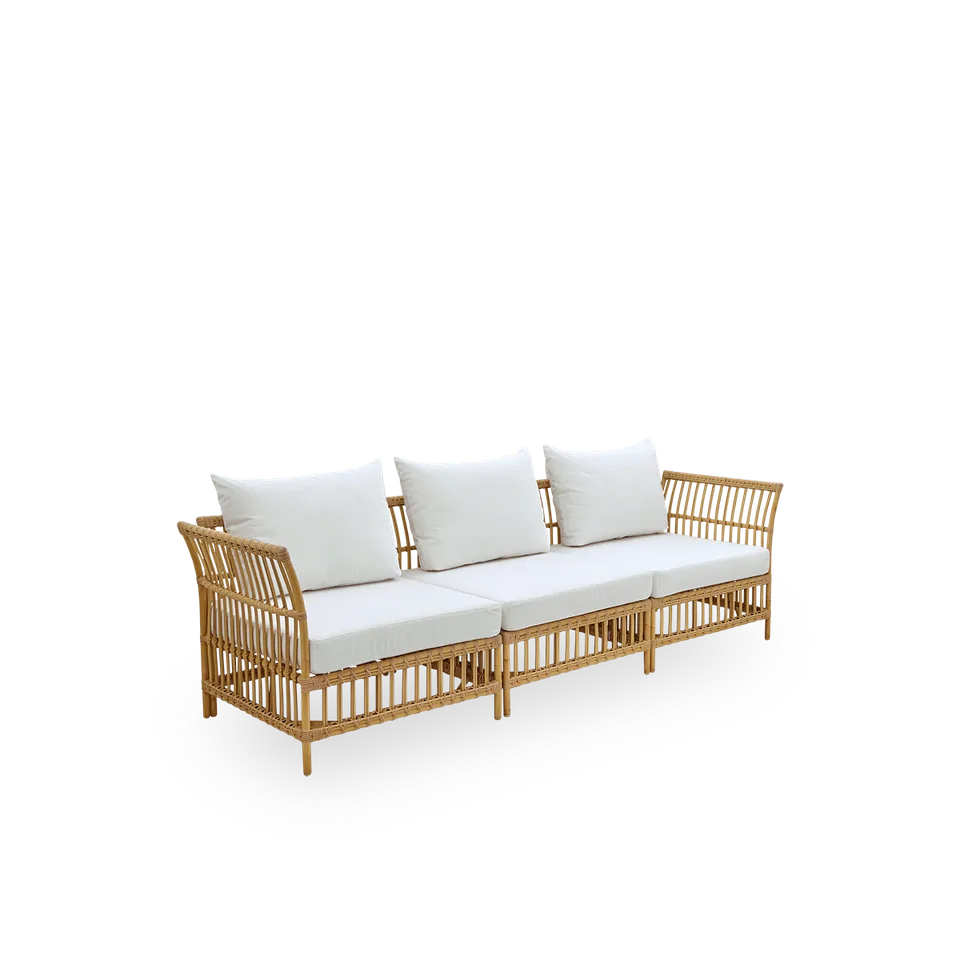 Maggie Exterior Sofa | Comb 3 by Sika-Design in Natural, Aluminium & ArtFibre, Tempotest, White (B450) – product photo 2 of 2