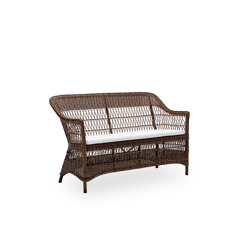 Charlot 2-Seater Exterior Sofa by Sika-Design in Brown, ArtFibre & Aluminum, White (CY101), None – product photo 2 of 2