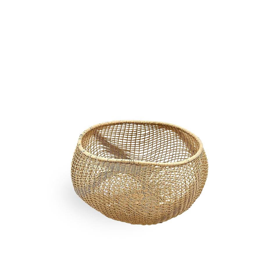 Folia Basket Ø58 cm by Sika-Design in Natural core weave, Iron frame – product photo
