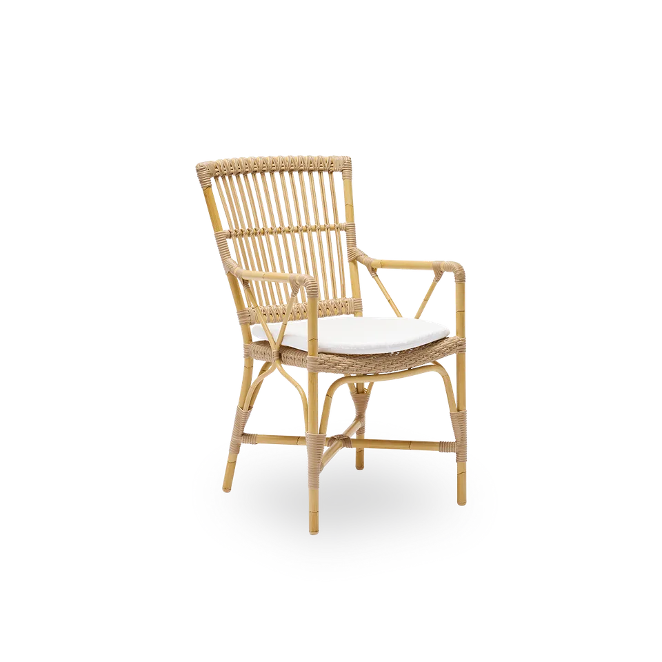 Piano Exterior Dining Armchair by Sika-Design in Natural, Aluminium & ArtFibre, None – product photo 2 of 3