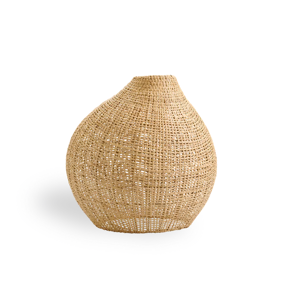 Figura Lampshade H55 cm | Large van Sika-Design in Light Natural Weave, Rattan – productfoto