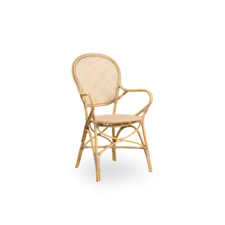 Rossini Exterior Dining Armchair de Sika-Design en Natural, Aluminium & ArtFibre, Aucun – photo du produit 2 sur 2