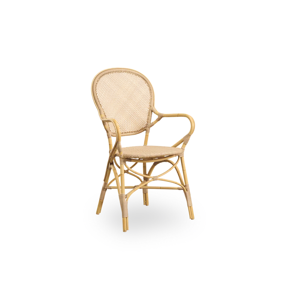 Rossini Exterior Dining Armchair de Sika-Design en Natural, Aluminium & ArtFibre, Aucun – photo du produit 2 sur 2