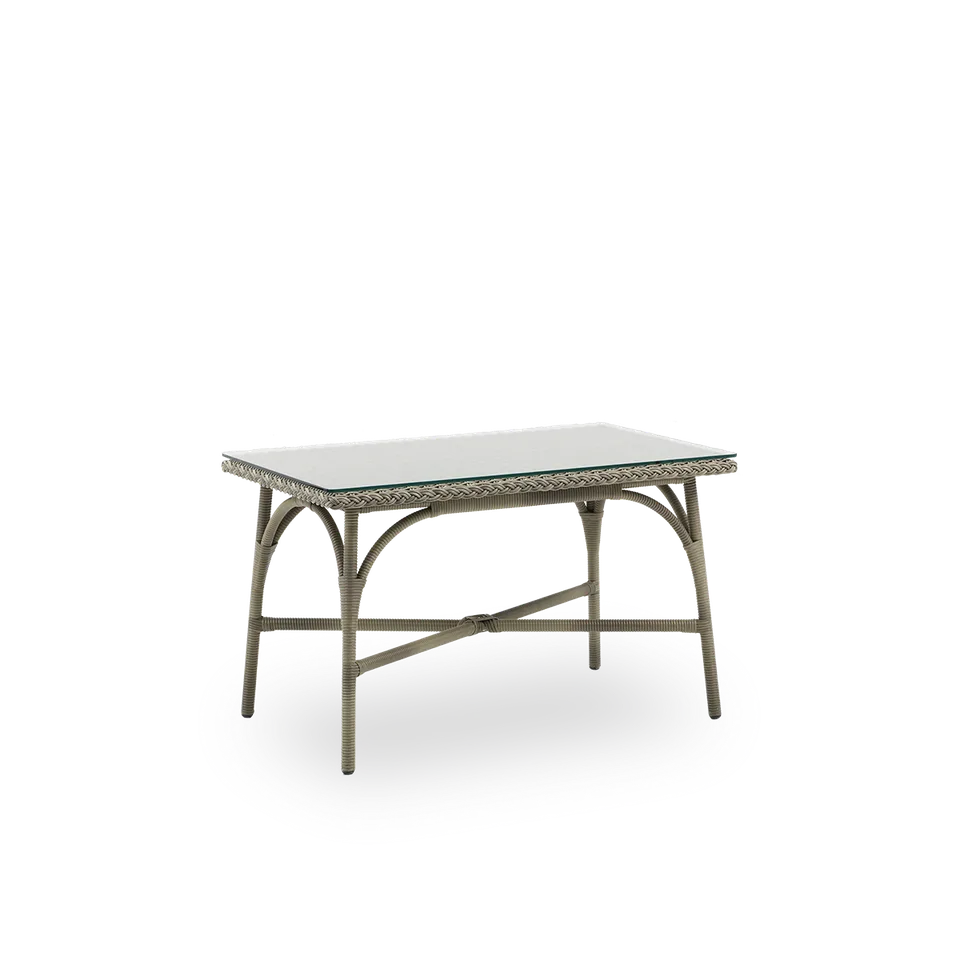 Victoria Exterior Coffee Table 100x60 cm by Sika-Design in Antique Grey, ArtFibre & Aluminium, Safety Glass – product photo 2 of 2