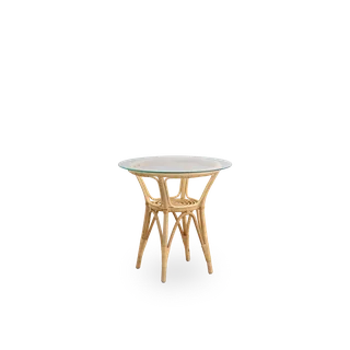 Tony Side Table van Sika-Design in Antique, Rattan, Safety Glass – productfoto 1 van 2