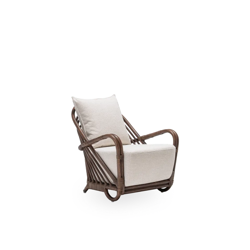 Charlottenborg Lounge Chair by Sika-Design in Brown, Rattan, Youtoo, Sand (A631), Youtoo, Sand (A631) – product photo 2 of 2