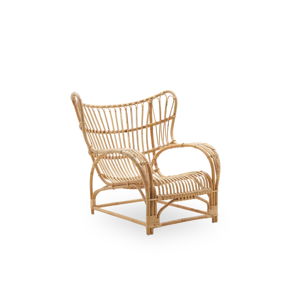 Teddy Lounge Chair van Sika-Design in Polished Natural, Rattan, Geen, Geen – productfoto 2 van 2