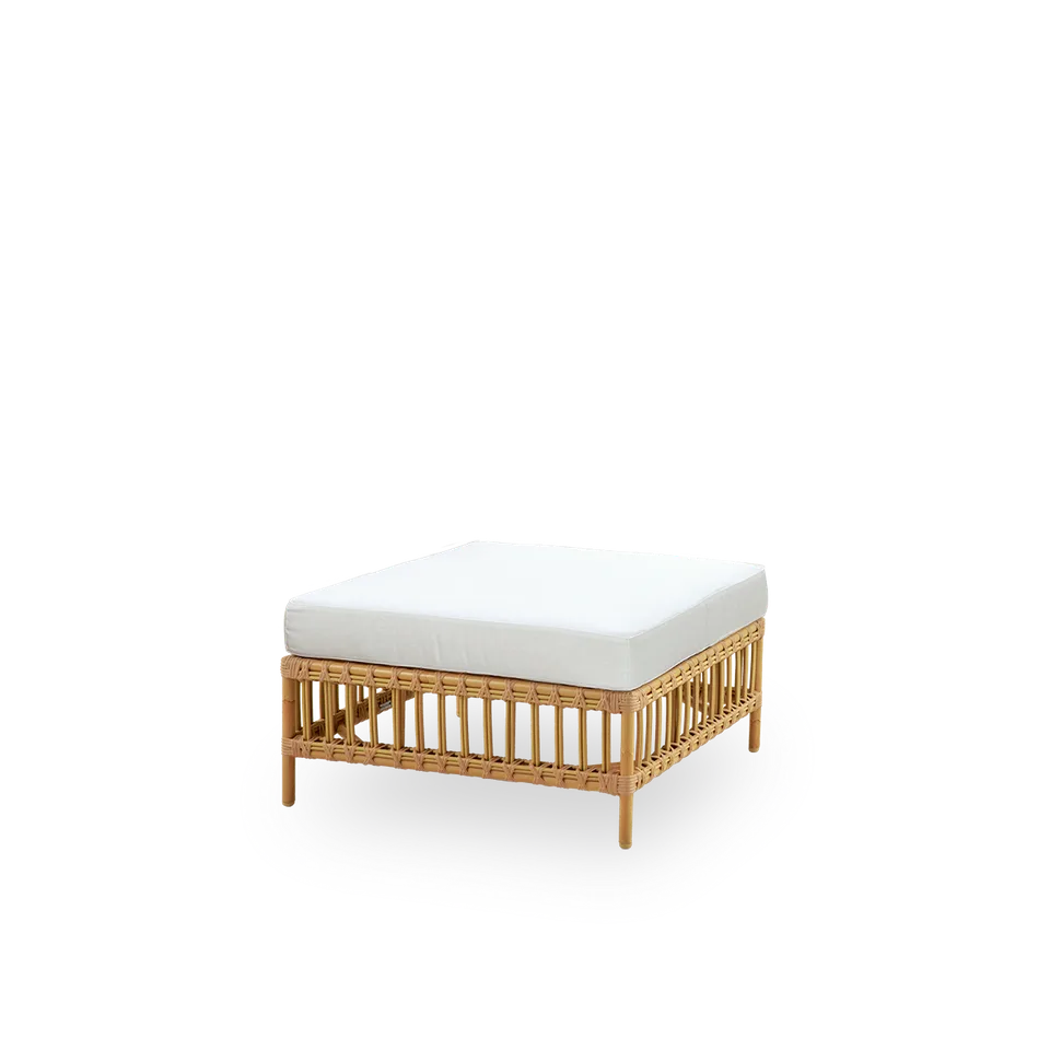 Maggie Sofa | Pouf Module by Sika-Design in Natural, Aluminium & ArtFibre, Tempotest, White (B450) – product photo 3 of 3