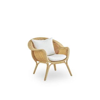 Madame Exterior Lounge Chair de Sika-Design en Natural core weave, ArtFibre & Aluminium, Tempotest, White (B450), Tempotest, White (B450) – photo du produit 2 sur 2