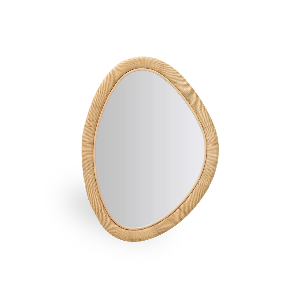 Malou Mirror by Sika-Design in Natural, Rattan – product photo