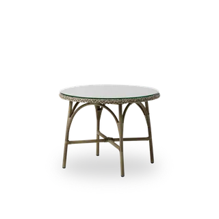 Victoria Exterior Coffee Table Ø80 cm van Sika-Design in Antique Grey, ArtFibre & Aluminium, Safety Glass – productfoto 2 van 2