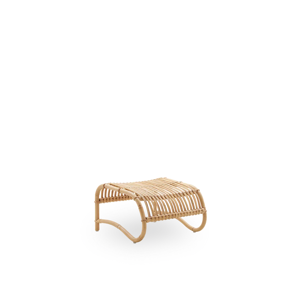 Teddy Footstool by Sika-Design in Polished Natural, Rattan, None – product photo 2 of 2