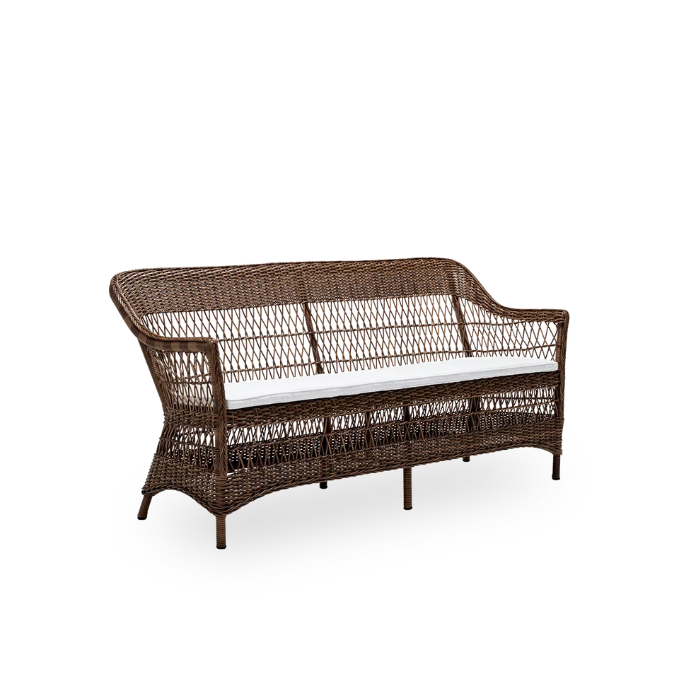 Charlot 3-Seater Exterior Sofa by Sika-Design in Brown, ArtFibre & Aluminum, White (CY101), None – product photo 2 of 2