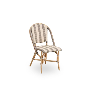 Sofie Dining Chair by Sika-Design in Striped – Cappuccino & Ivory ArtFibre, Skin on – Rattan frame, None – product photo 2 of 2
