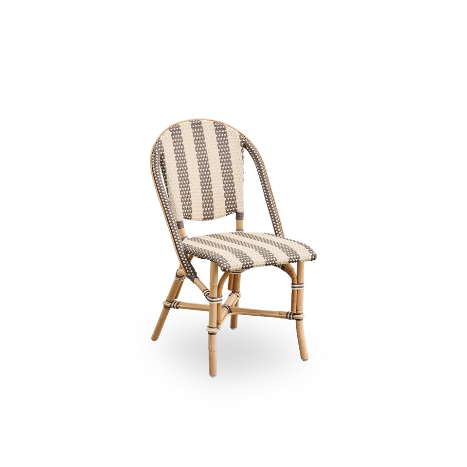 Sofie Dining Chair by Sika-Design in Striped – Cappuccino & Ivory ArtFibre, Skin on – Rattan frame, None – product photo 2 of 2
