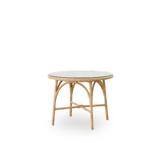 Victoria Exterior Coffee Table Ø80 cm van Sika-Design in Antique Grey, ArtFibre & Aluminium, Safety Glass – productfoto 1 van 2