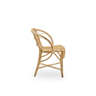Robert Dining Chair van Sika-Design in Polished Antique, Rattan, Geen – productfoto 1 van 2