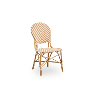 Isabell Exterior Dining Chair van Sika-Design in Almond aluminium frame, Chevron – Honey & Ivory ArtFibre, Geen – productfoto 2 van 3