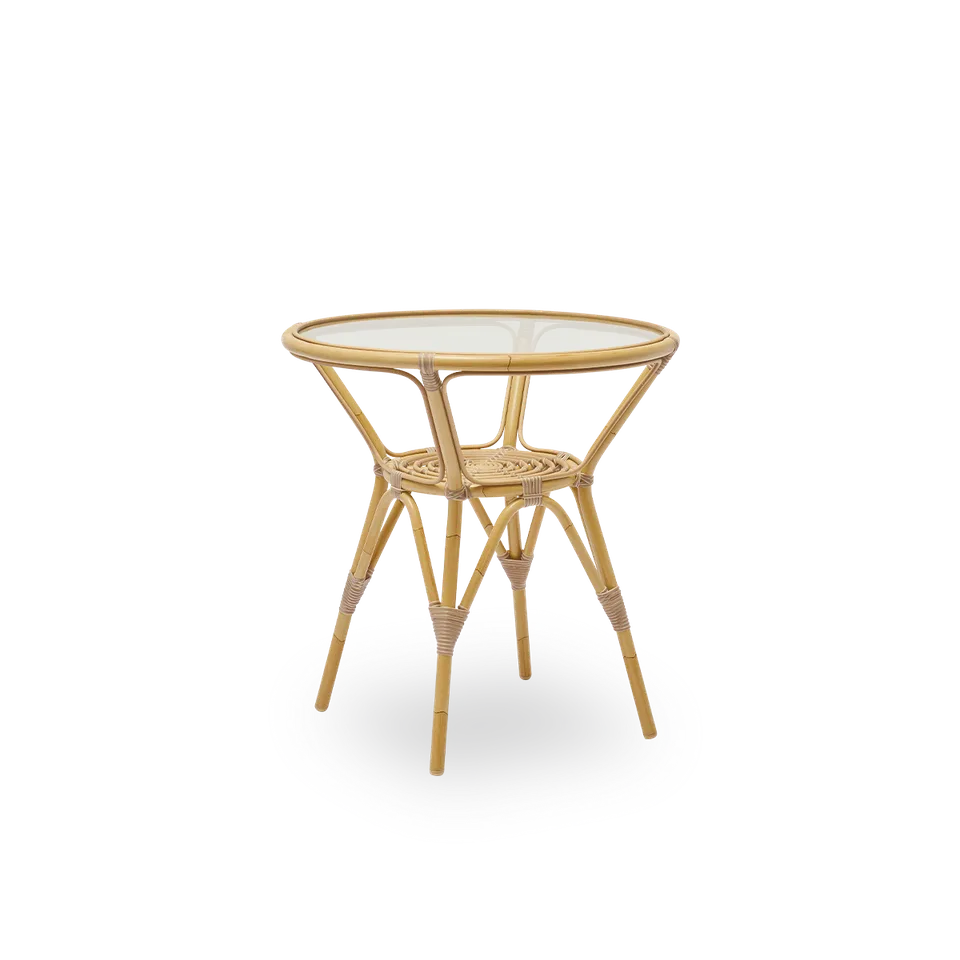 Tony Exterior Café Table by Sika-Design in Natural, Aluminium & ArtFibre – product photo