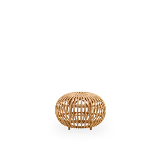 Ottoman Small by Sika-Design in Polished Antique, Rattan – product photo 1 of 2