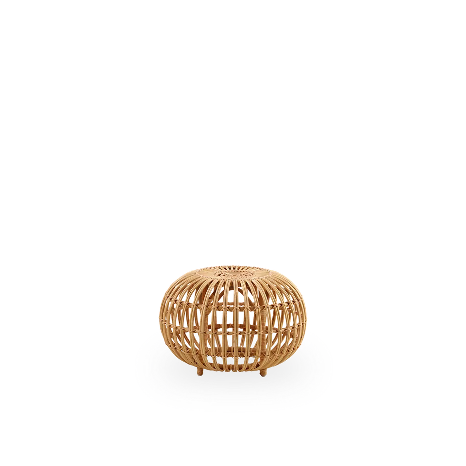 Ottoman Small by Sika-Design in Polished Antique, Rattan – product photo 1 of 2