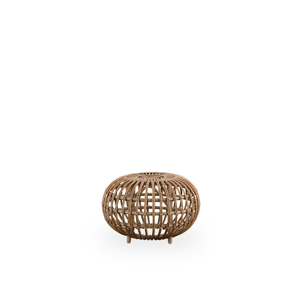 Ottoman Small by Sika-Design in Polished Antique, Rattan – product photo 2 of 2