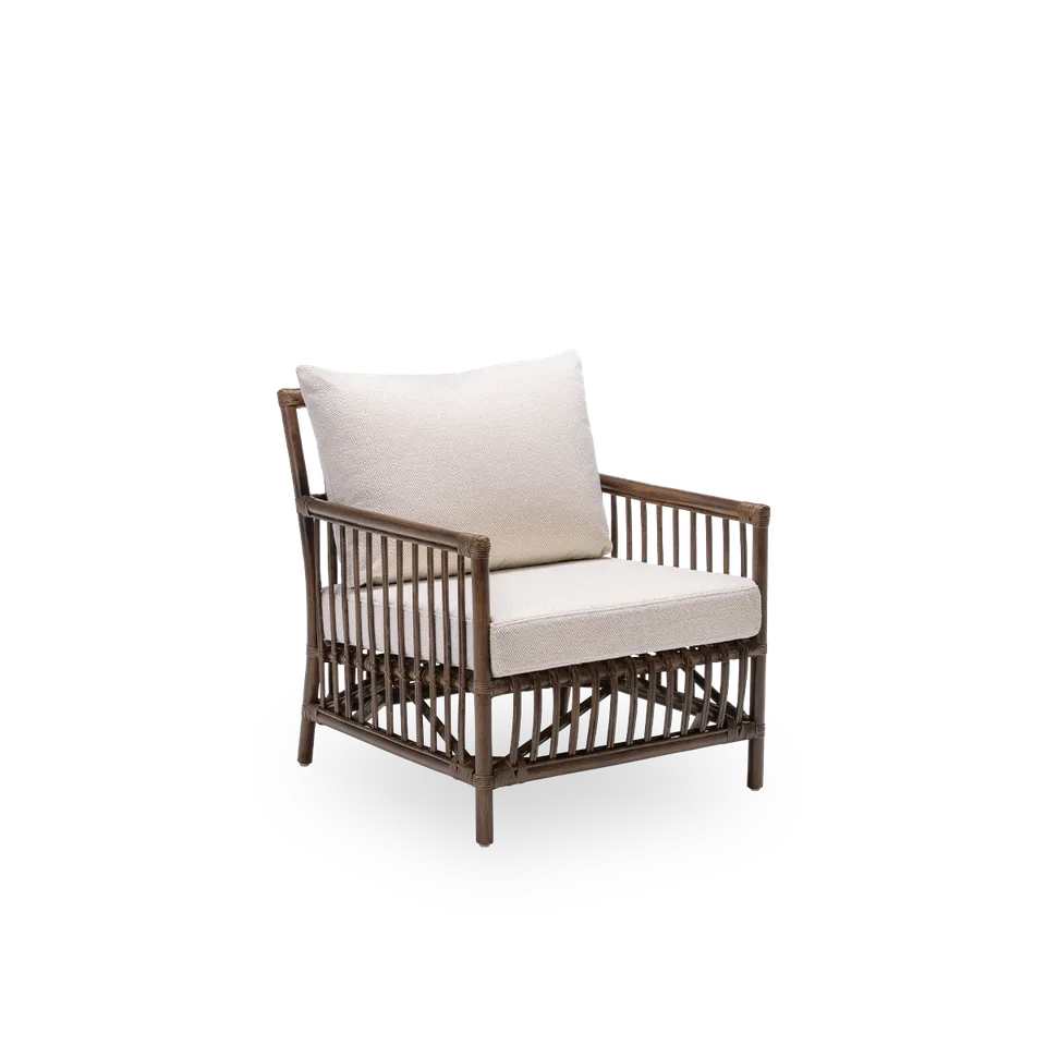 Caroline Lounge Chair van Sika-Design in Brown, Rattan, Youtoo, Sand (A631), Youtoo, Sand (A631) – productfoto 2 van 2