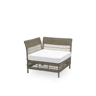 Mona Exterior Modular Sofa | Corner Module by Sika-Design in Antique Grey, ArtFibre & Aluminium, Tempotest, White (B450), None – product photo 2 of 2