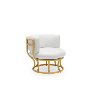 Coco Exterior Lounge Chair by Sika-Design in Natural, Aluminium & ArtFibre, Michelangelo, White (A670) – product photo 3 of 3