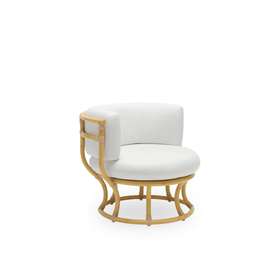 Coco Exterior Lounge Chair by Sika-Design in Natural, Aluminium & ArtFibre, Michelangelo, White (A670) – product photo 3 of 3