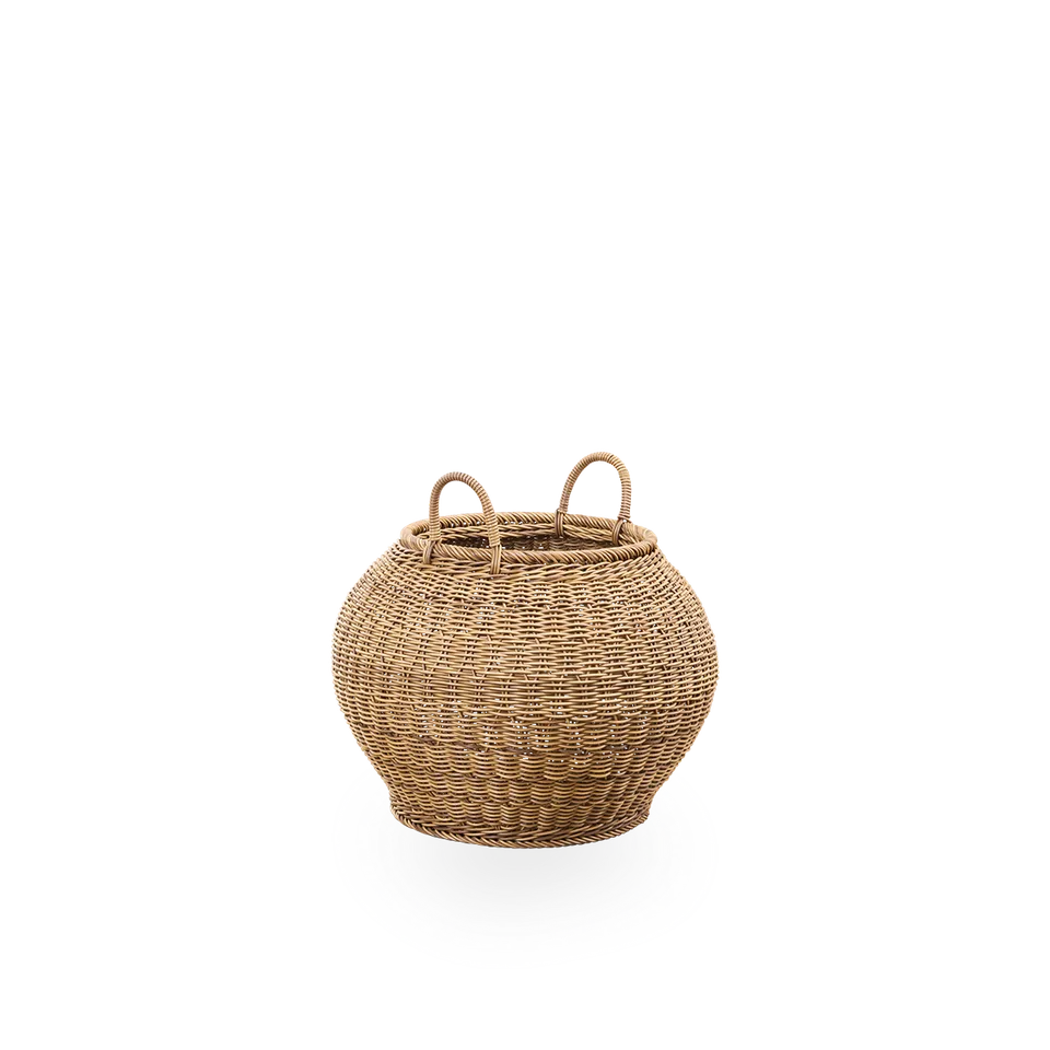 Smilla Exterior Basket Ø60 cm van Sika-Design in Chestnut core weave, ArtFibre & Aluminium – productfoto