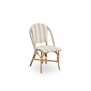 Sofie Dining Chair by Sika-Design in Striped – Grey & Ivory ArtFibre, Skin on – Rattan frame, None – product photo 2 of 2