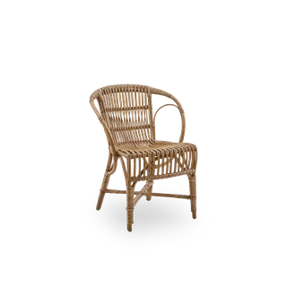 Robert Dining Chair van Sika-Design in Polished Antique, Rattan, Geen – productfoto 2 van 2