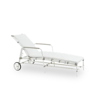 Josephine Exterior Sunbed by Sika-Design in Dove White, Aluminium & ArtFibre, None – product photo 4 of 4